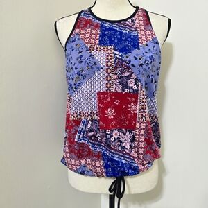 Paisley Boho Eclectic Patchwork Western MODERN ATTRACTION‎ Halter Top L NWT